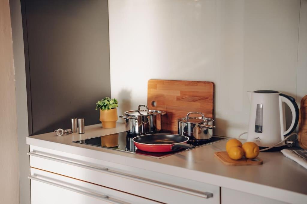 Design 3Bd Apartment Cooking Area In Architect Villa Prague Extérieur photo